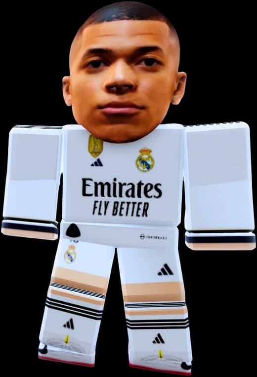 Kylian Mblox wearing Turbo White